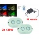 2pcs 5.5" 120W Round LED underwater light -RGB + RF remote