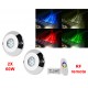 2pcs 4" 60W Round LED underwater light -RGB + RF remote