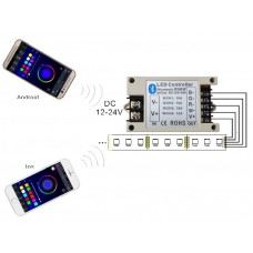 Bluetooth RGB led controller DC12V 24V 33A